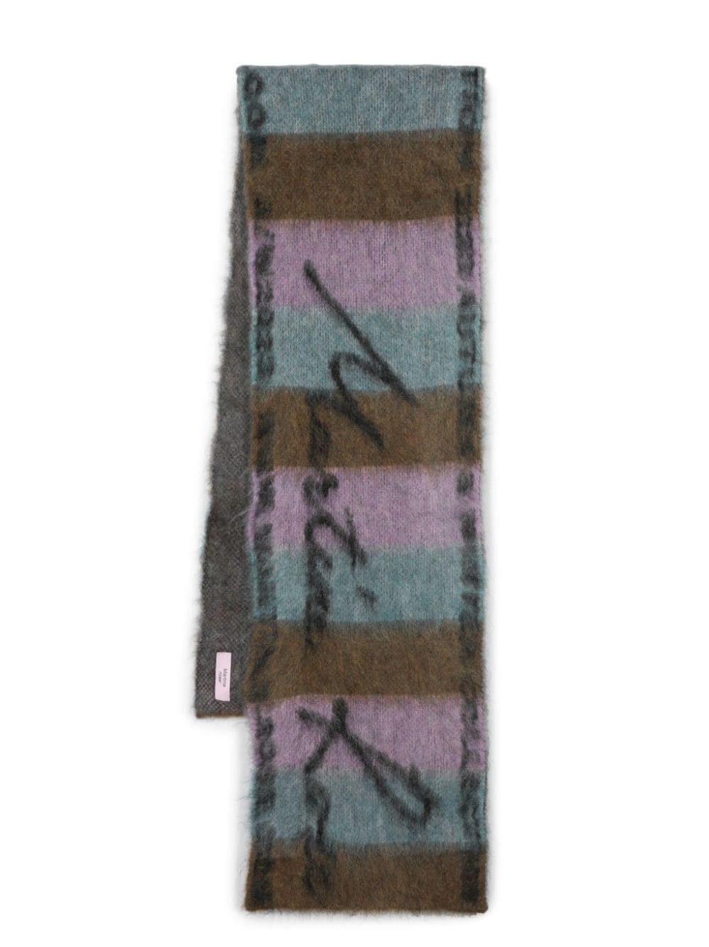 MARTINE ROSE-BRUSHED MOHAIR SIGNATURE SCARF-MRAW23935 KLICRN