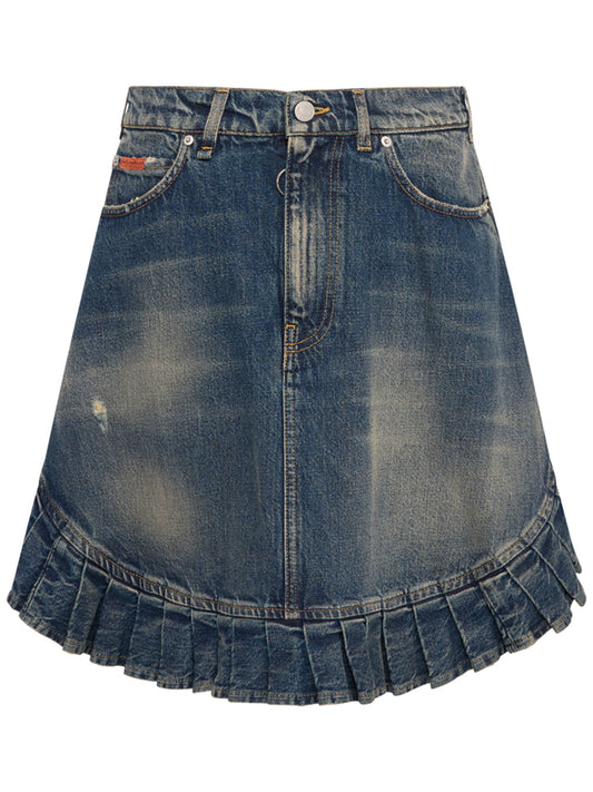 MARTINE ROSE-DENIM APRON SKIRT-