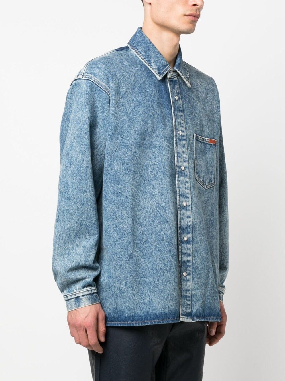 MARTINE ROSE-DENIM OVERSHIRT-MRSS23 224 MRBLW