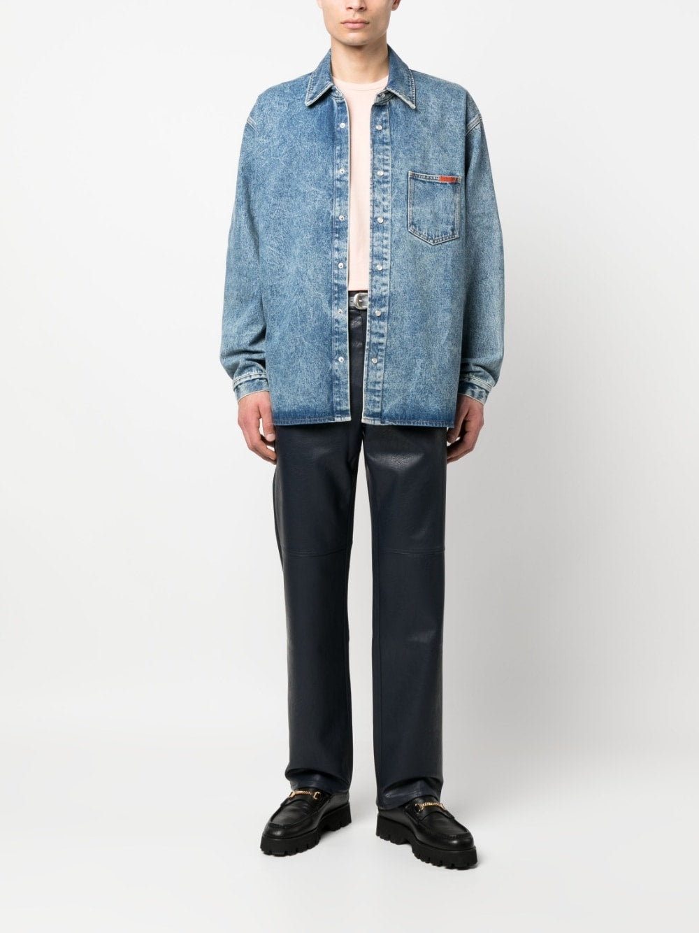 MARTINE ROSE-DENIM OVERSHIRT-MRSS23 224 MRBLW