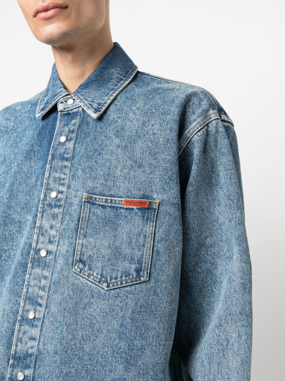 MARTINE ROSE-DENIM OVERSHIRT-MRSS23 224 MRBLW