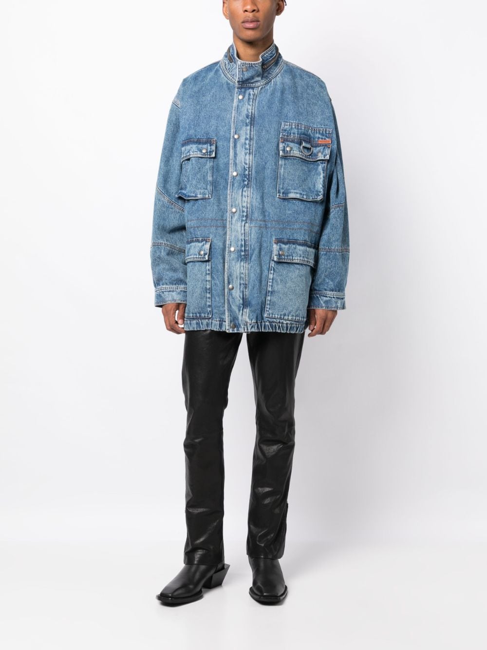 MARTINE ROSE-DENIM PARKA JACKET-MRSS23 227 MRBLW