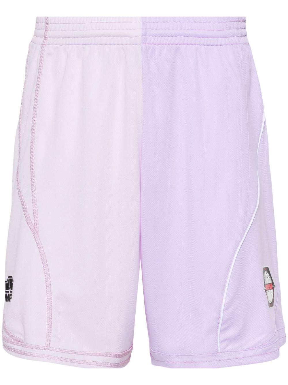 MARTINE ROSE-HALF & HALF FOOTBALL SHORTS-