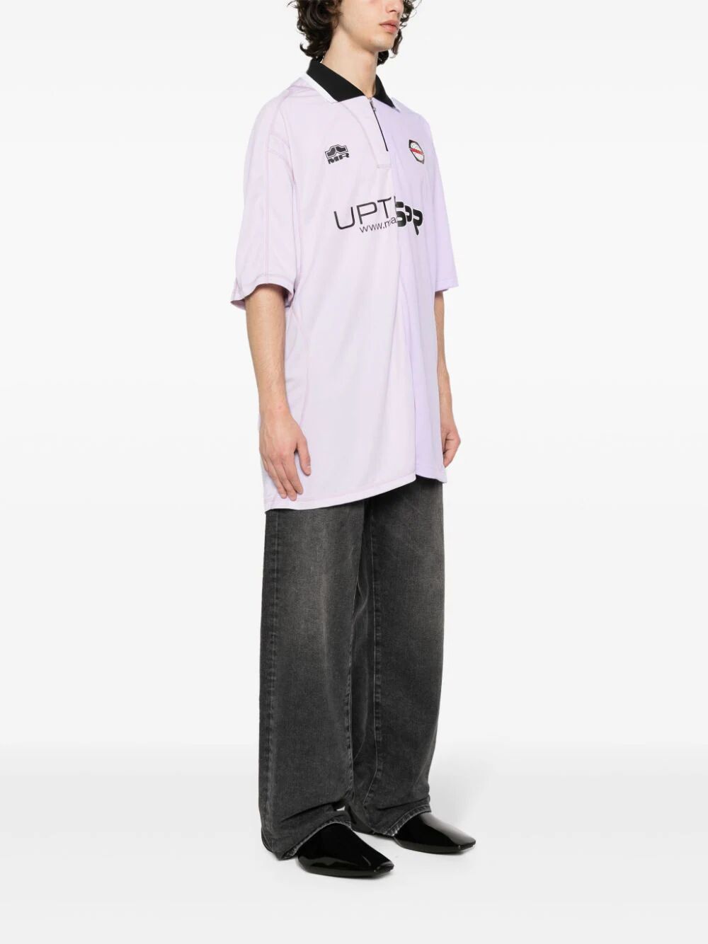 MARTINE ROSE-HALF & HALF FOOTBALL TOP-MRSS24 139 LILAC