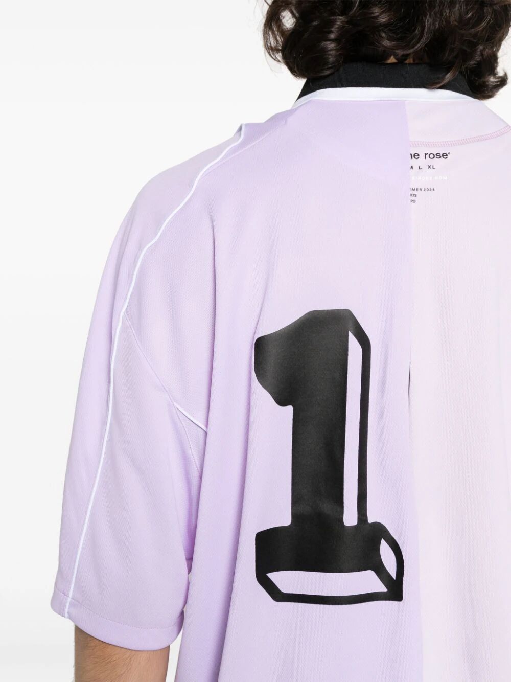 MARTINE ROSE-HALF & HALF FOOTBALL TOP-MRSS24 139 LILAC