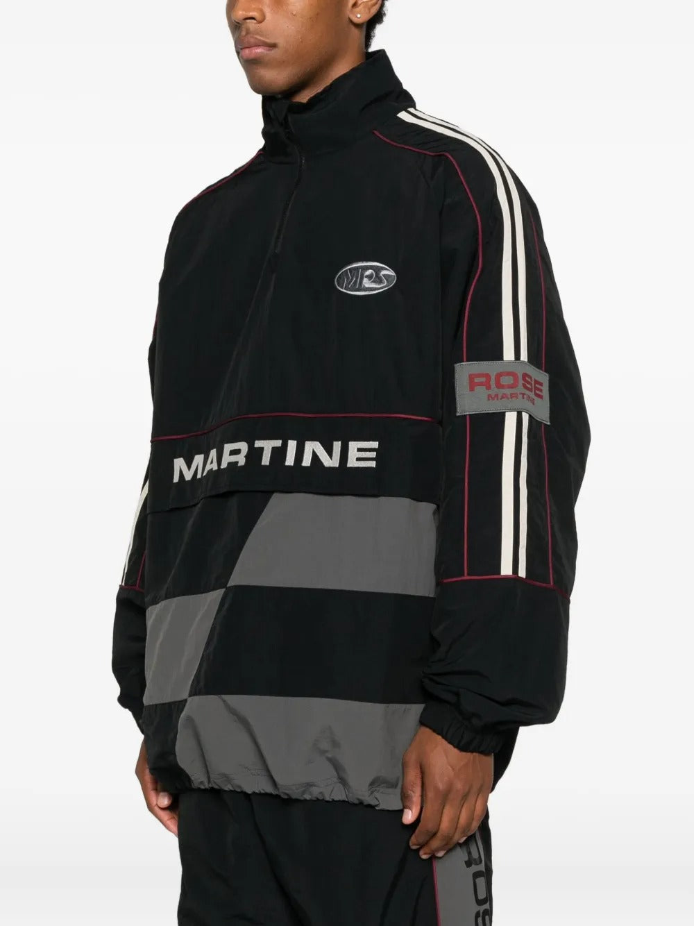 MARTINE ROSE-HOCKEY PULLOVER-121WP01009 BLKGRY – Dope