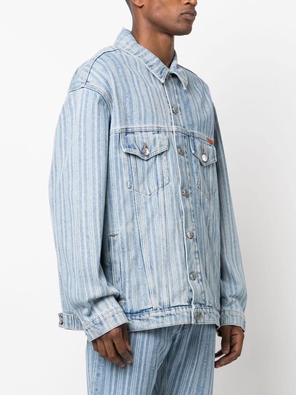 MARTINE ROSE-OVERSIZED DENIM JACKET-CMRAW23201 BLUPN