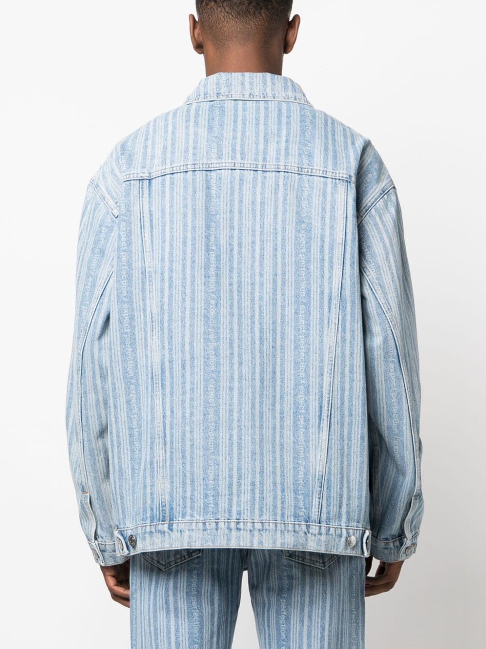 MARTINE ROSE-OVERSIZED DENIM JACKET-CMRAW23201 BLUPN