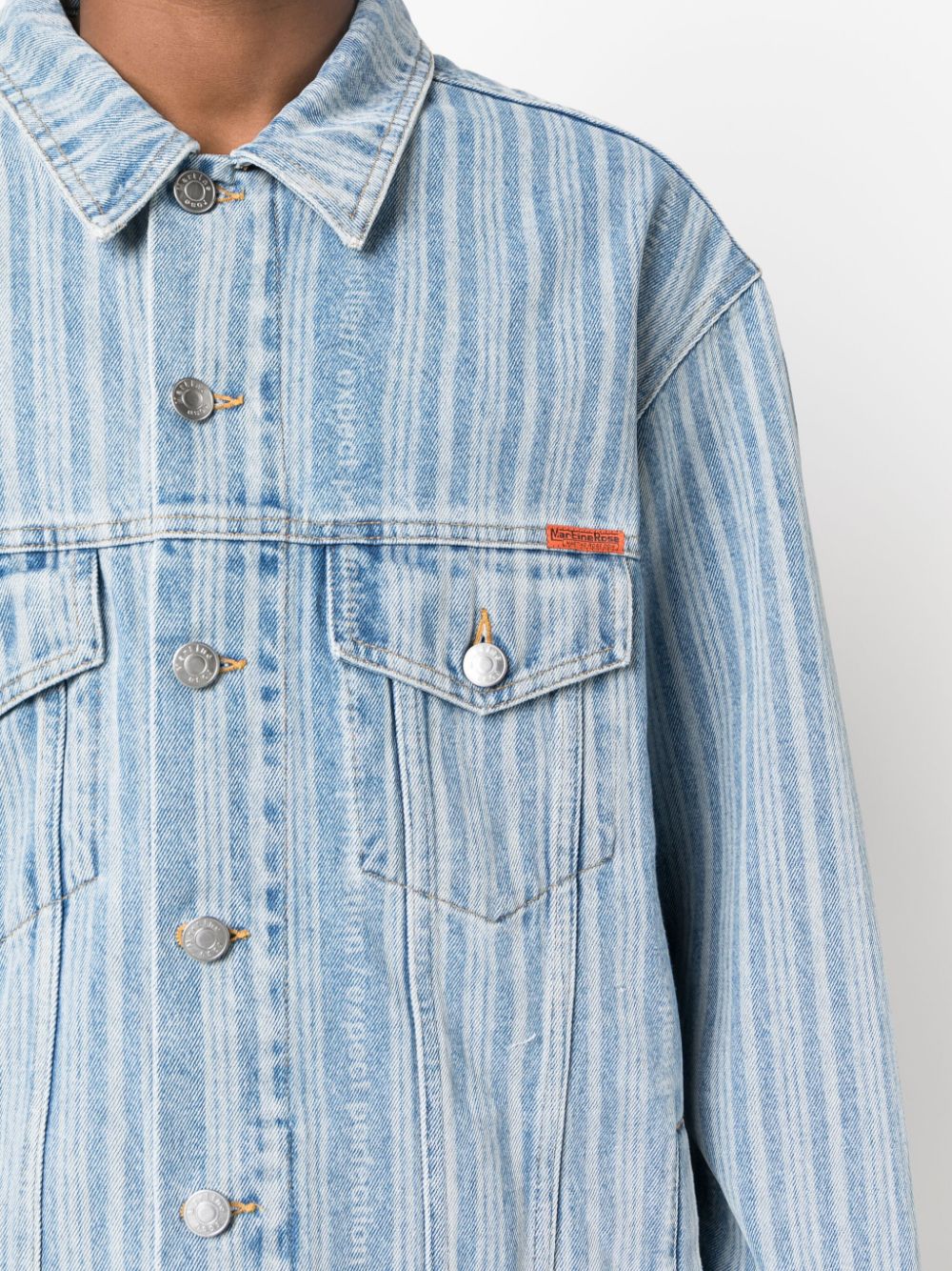 MARTINE ROSE-OVERSIZED DENIM JACKET-CMRAW23201 BLUPN