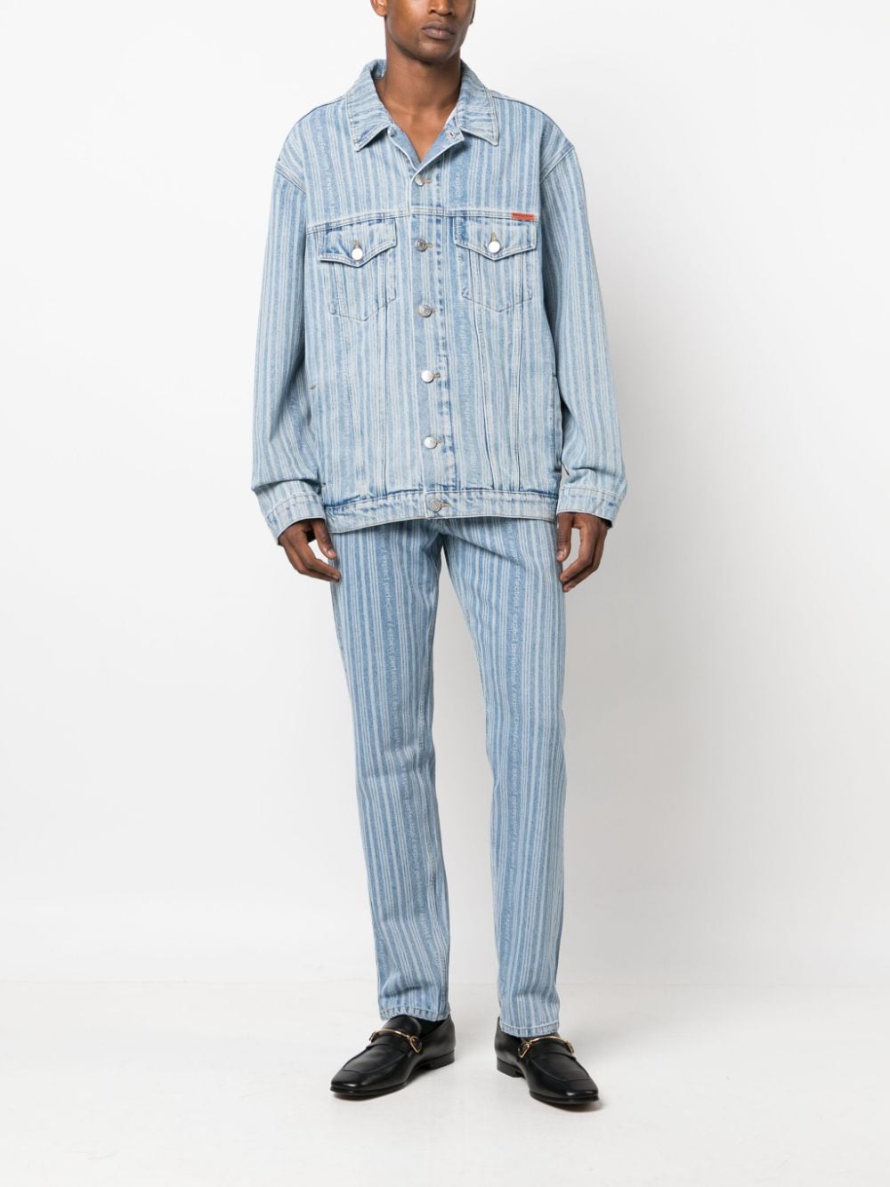 MARTINE ROSE-OVERSIZED DENIM JACKET-CMRAW23201 BLUPN