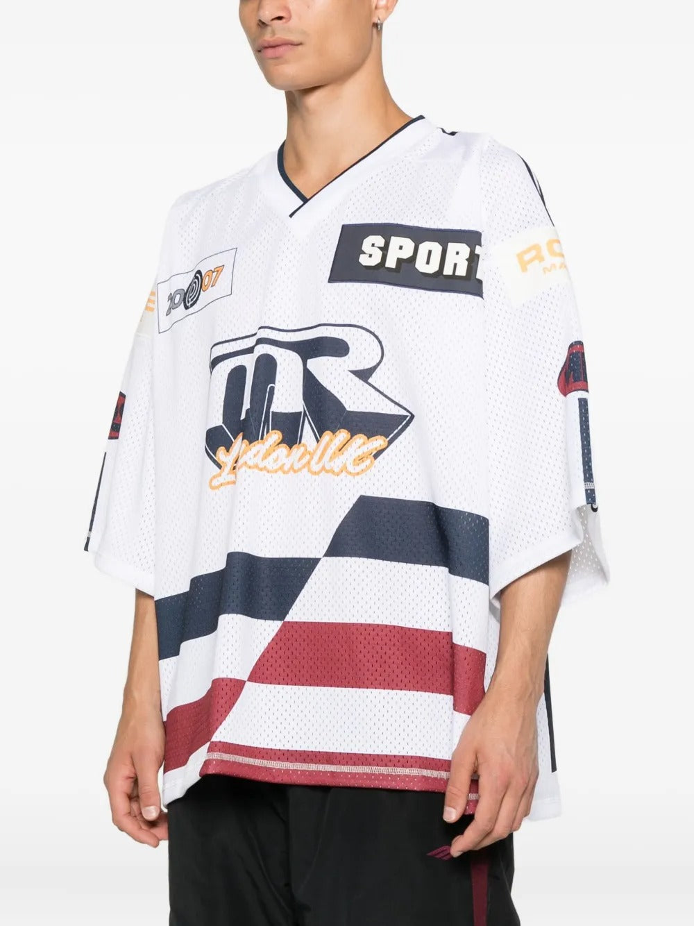 MARTINE ROSE-OVERSIZED HOCKEY TOP-129JT10052 WHT – Dope