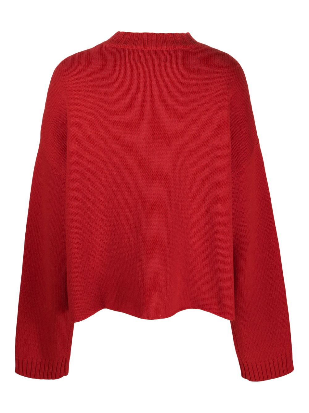 MARTINE ROSE-OVERSIZED V-NECK JUMPER-MRAW23927 RED