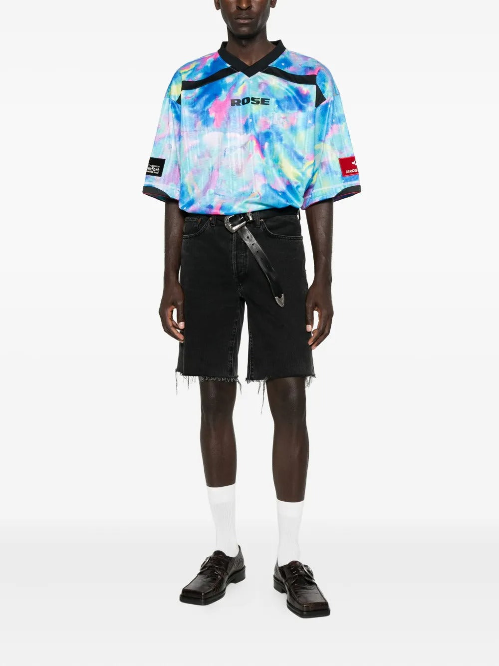 MARTINE ROSE-PRINTED FOOTBALL TOP-