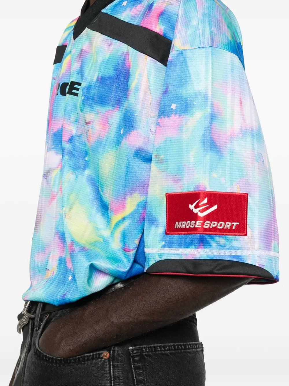 MARTINE ROSE-PRINTED FOOTBALL TOP-