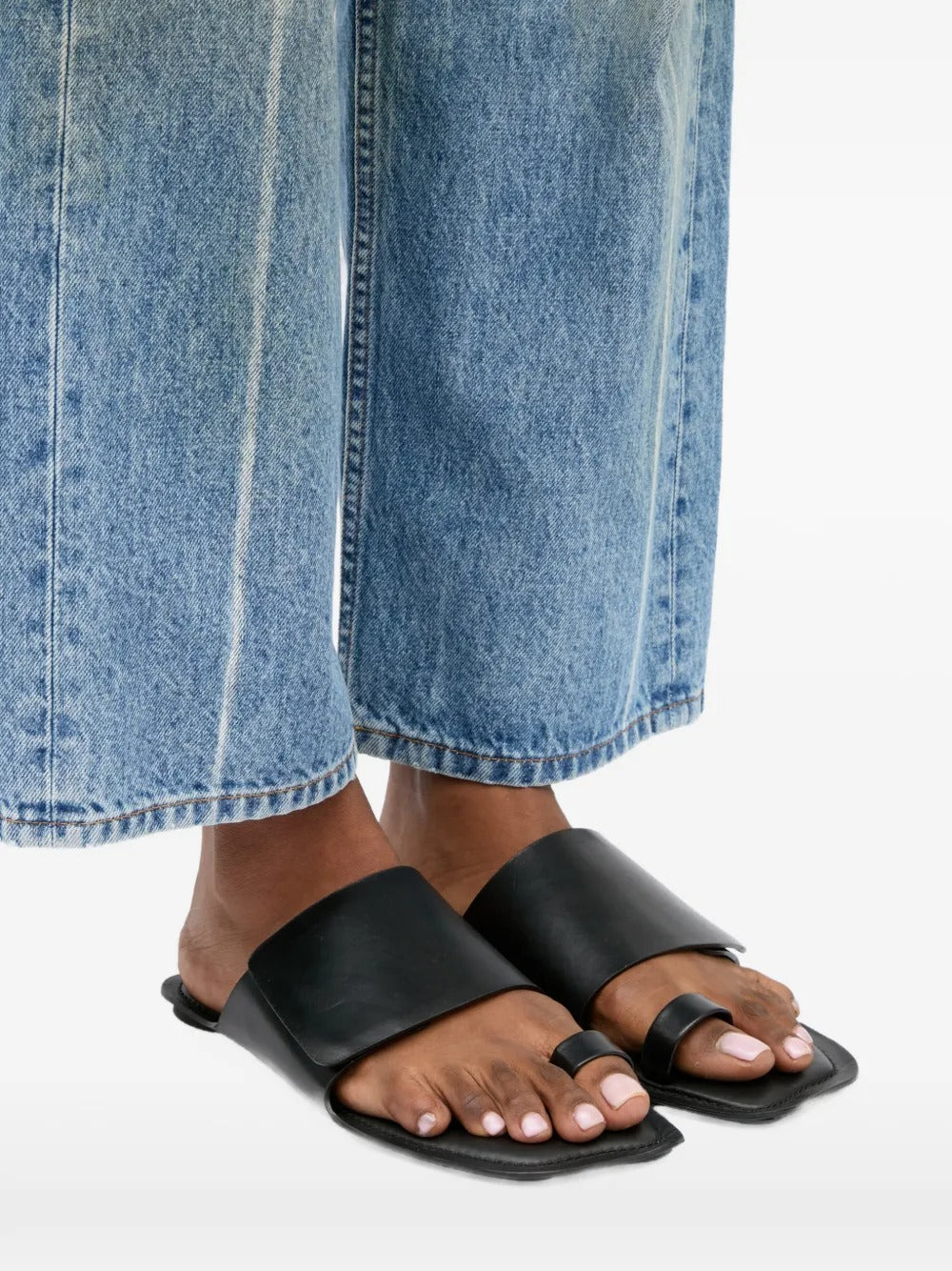 MM6 Maison Margiela-Anatomic leather flip-flop mule-