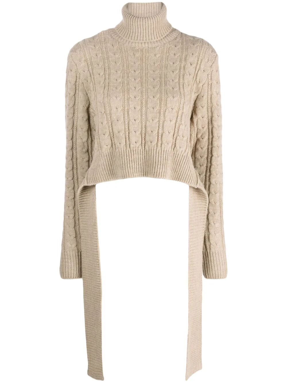 MM6 Maison Margiela-BRAIDED TURTLENECK SWEATER-S62HA0082S18385 110