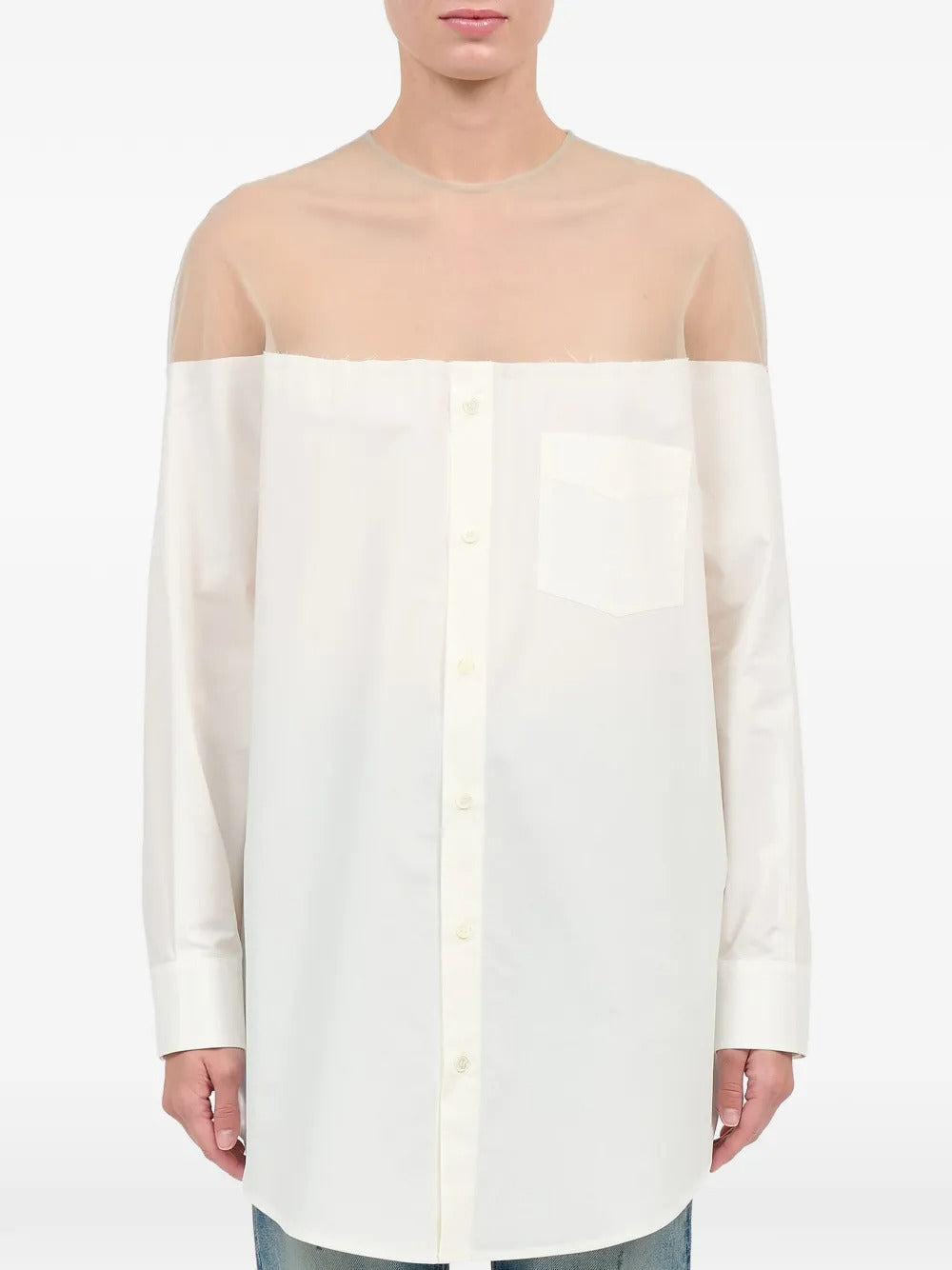 MM6 Maison Margiela-Cotton shirt with cuffs-