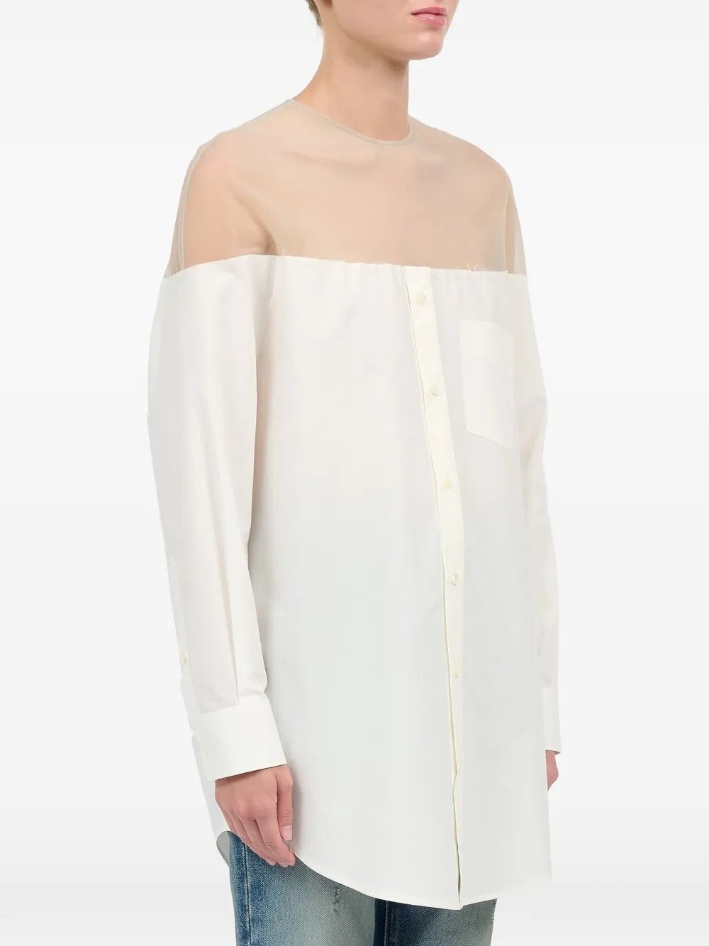 MM6 Maison Margiela-Cotton shirt with cuffs-