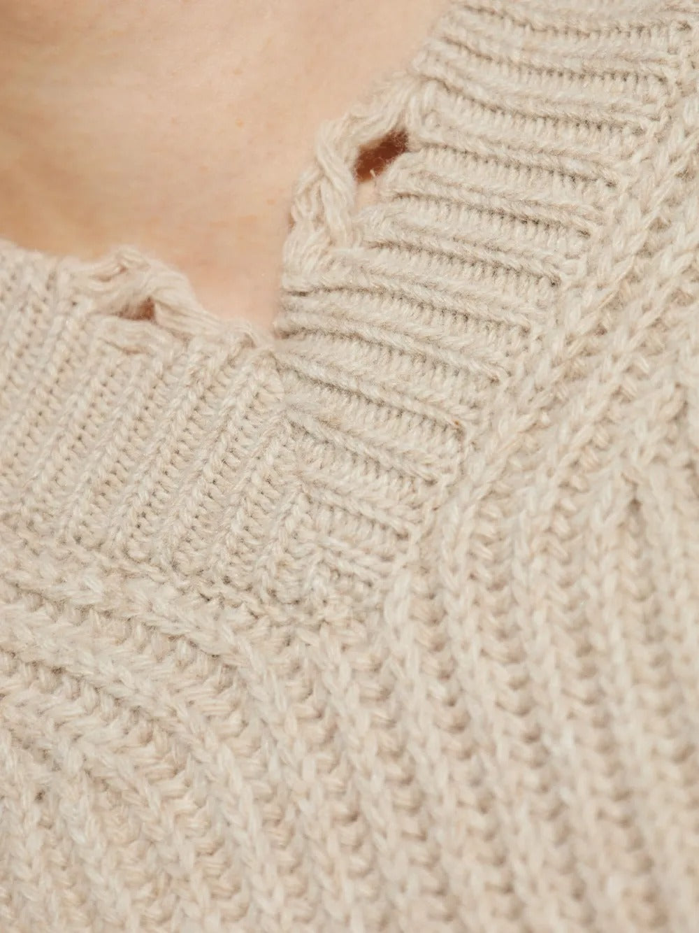 MM6 Maison Margiela-distressed ribbed sweater-S52HN0011M13138 806M