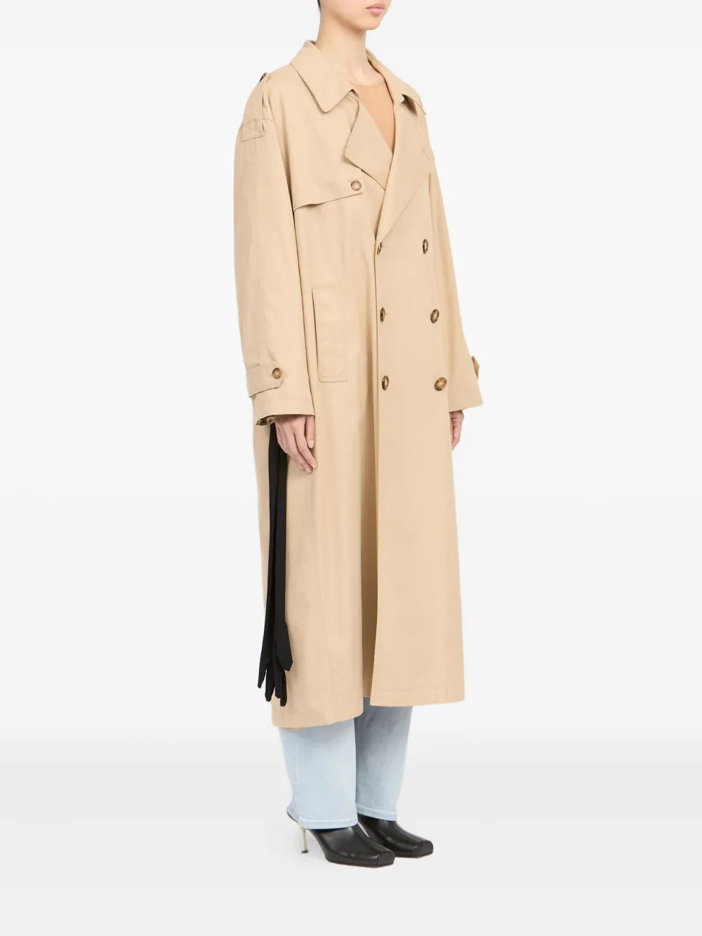 MM6 Maison Margiela-double-breasted trench coat-