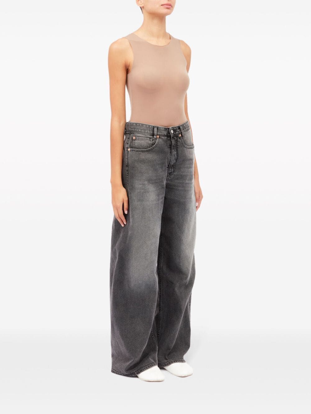 MM6 Maison Margiela-FADED 5 POCKETS DENIM TROUSERS-