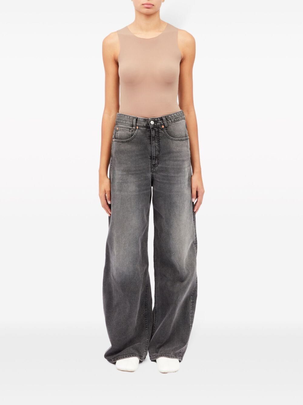 MM6 Maison Margiela-FADED 5 POCKETS DENIM TROUSERS-