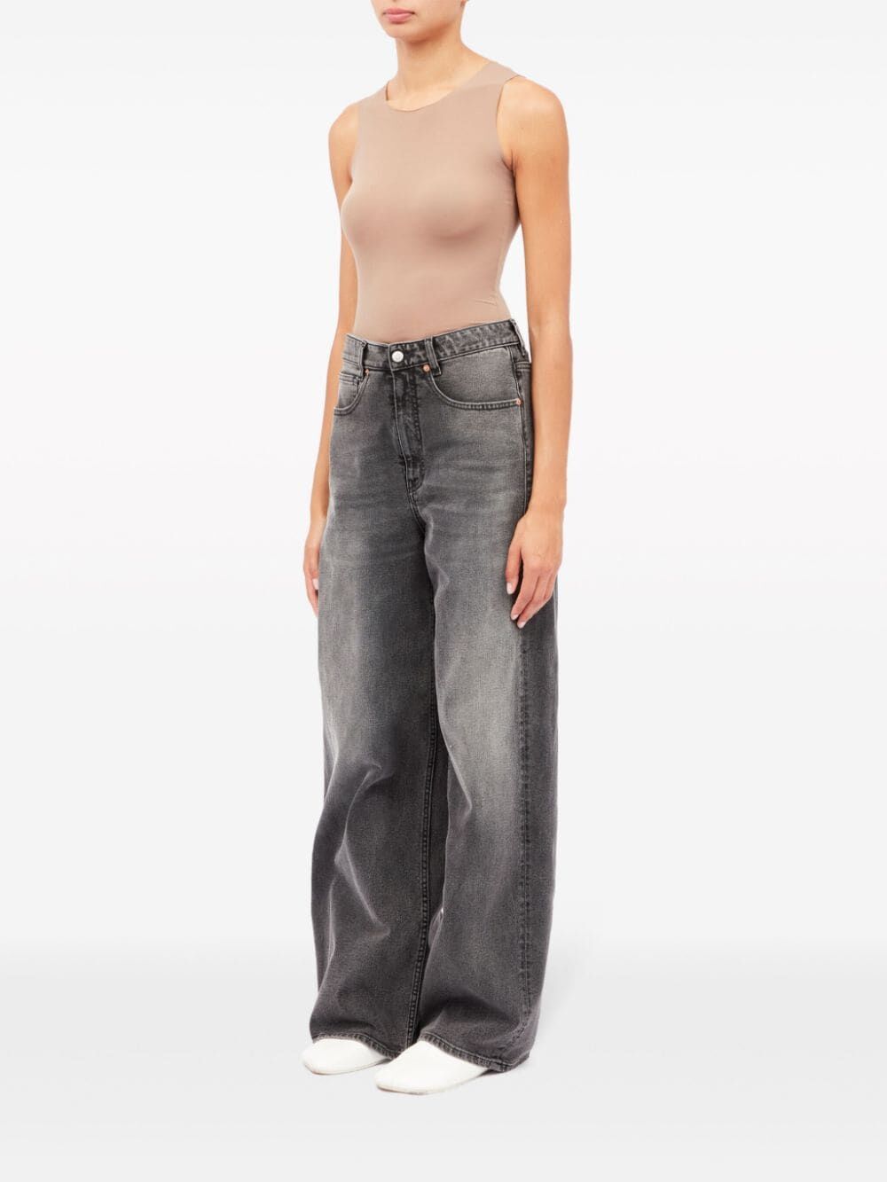 MM6 Maison Margiela-FADED 5 POCKETS DENIM TROUSERS-