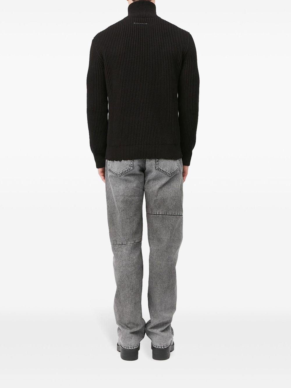 MM6 Maison Margiela-FULL ZIP TURTLENECK SWEATER-