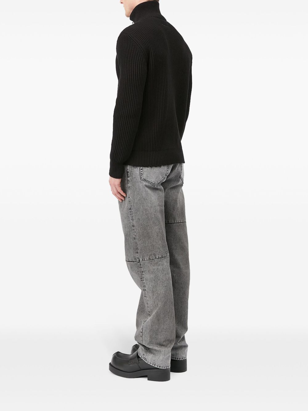 MM6 Maison Margiela-FULL ZIP TURTLENECK SWEATER-