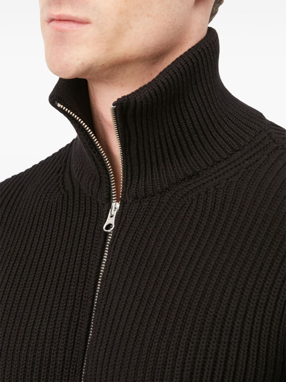 MM6 Maison Margiela-FULL ZIP TURTLENECK SWEATER-