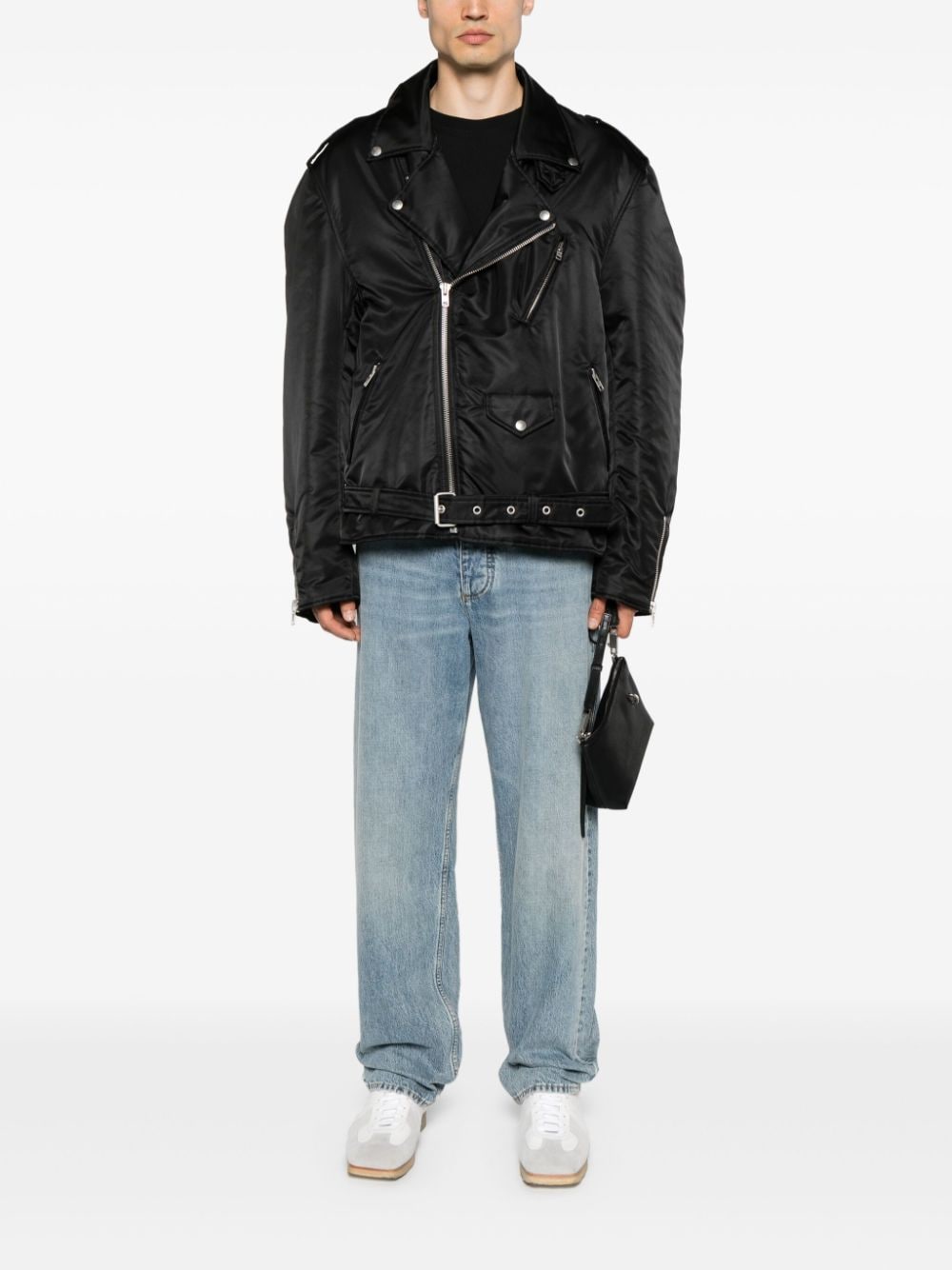 MM6 Maison Margiela-LEATHER BIKER JACKET-