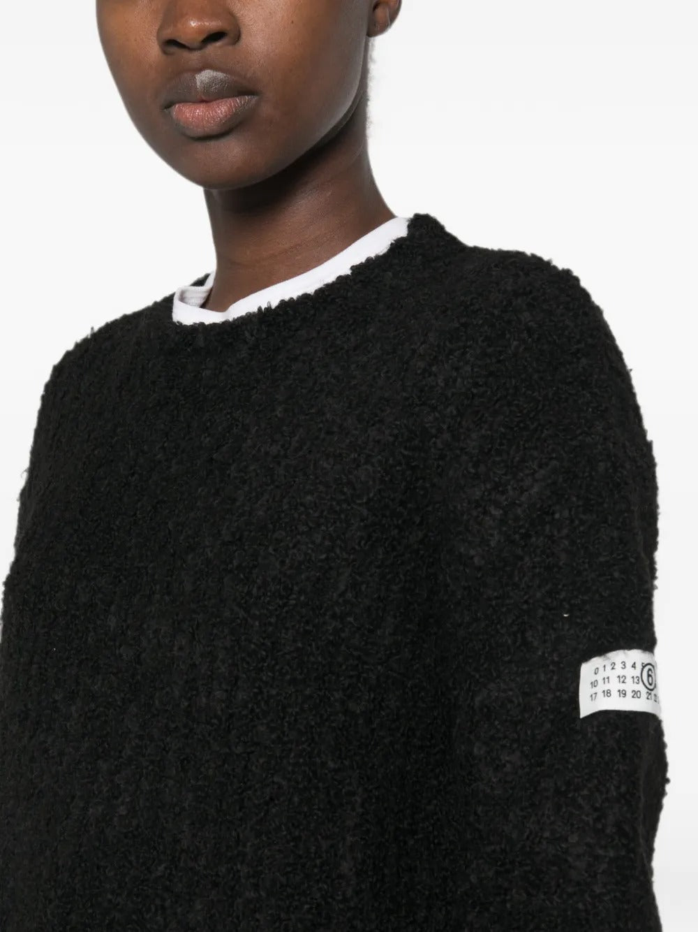 MM6 Maison Margiela-logo-patch sweater-