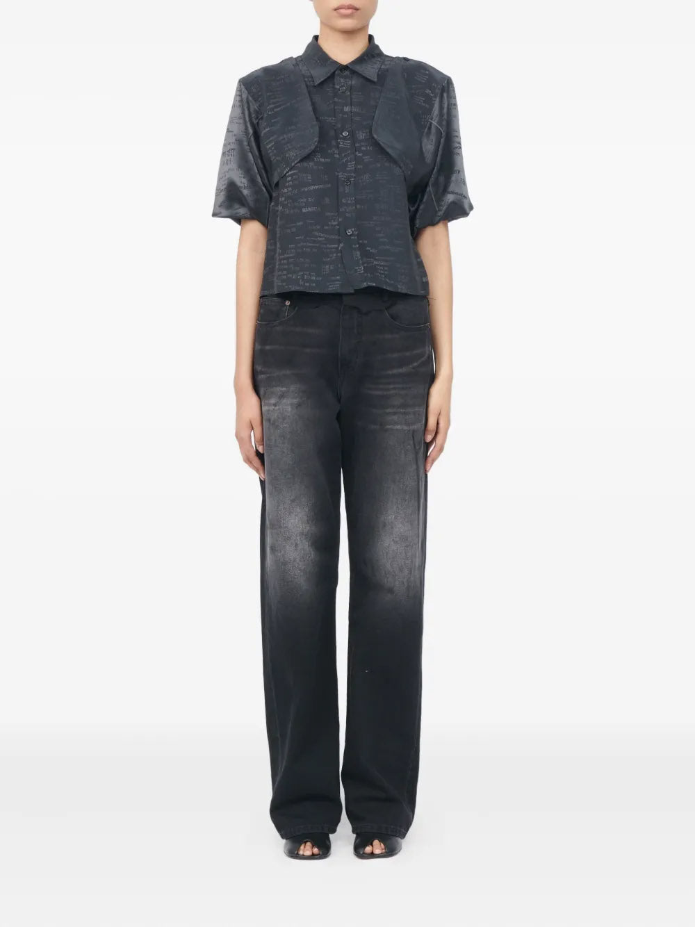 MM6 Maison Margiela-overlay short-sleeve shirt-