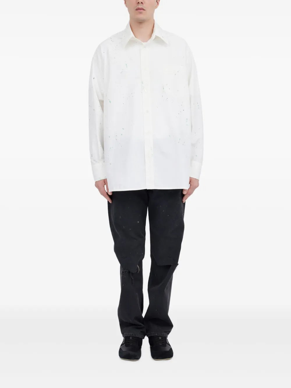 MM6 Maison Margiela-paint-splatter shirt-