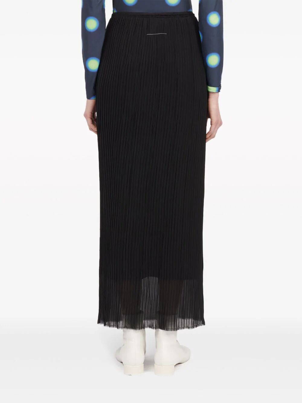 MM6 Maison Margiela-PLEATED SHEER Long Skirt-S52MI0009S78565 900