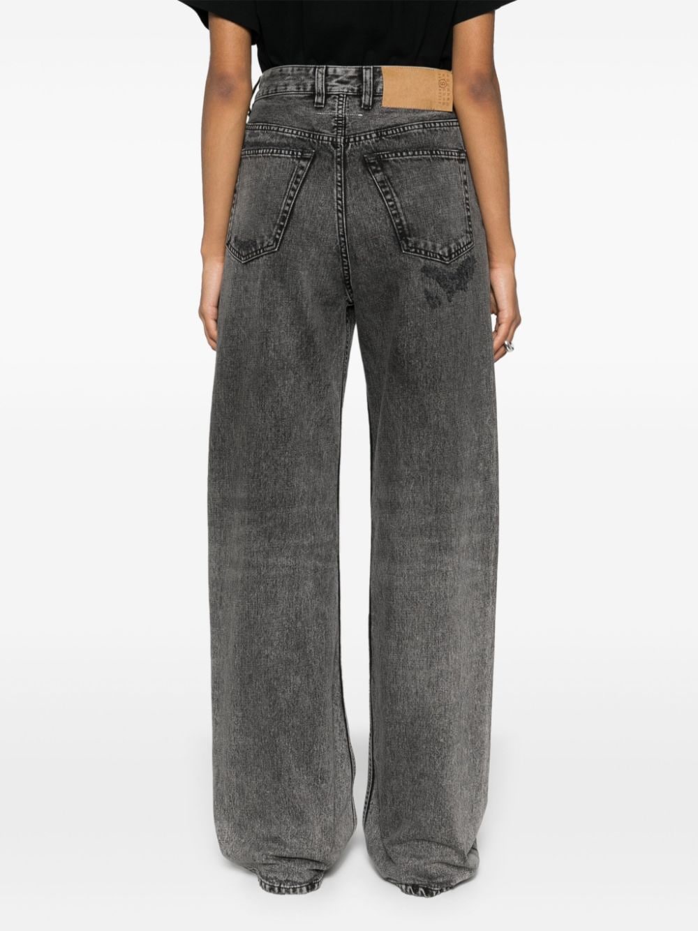 MM6 Maison Margiela-RIPPED 5 POCKETS DENIM TROUSERS-