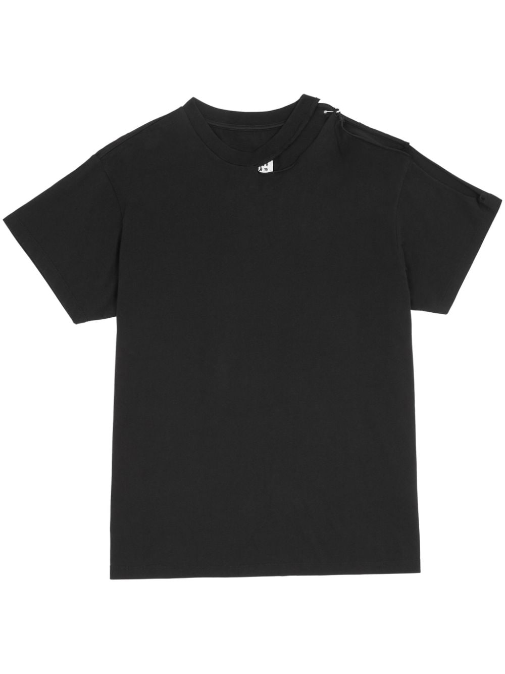 MM6 Maison Margiela-RIPPED COLLAR T-SHIRT-