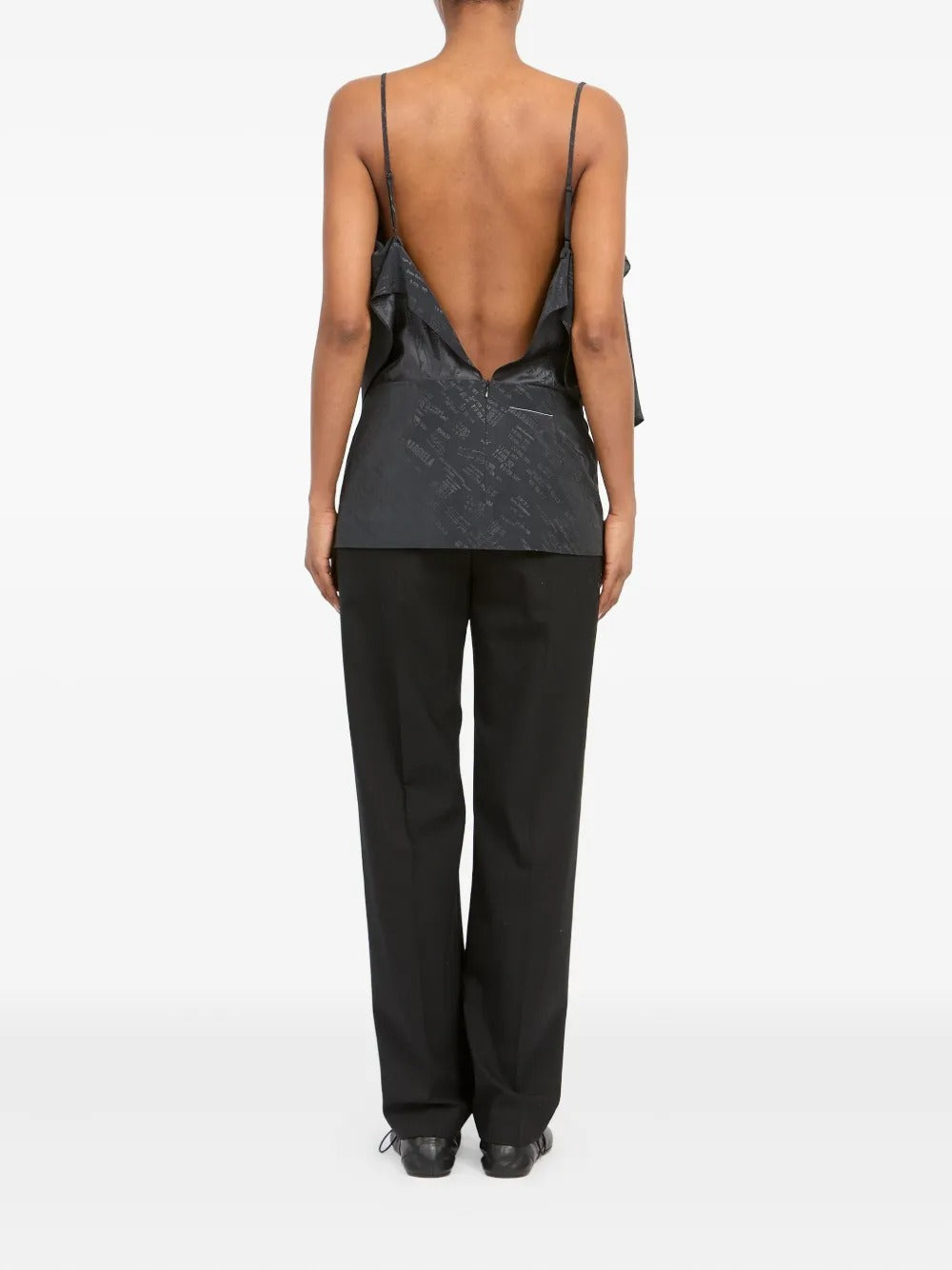MM6 Maison Margiela-ruffled open back top-