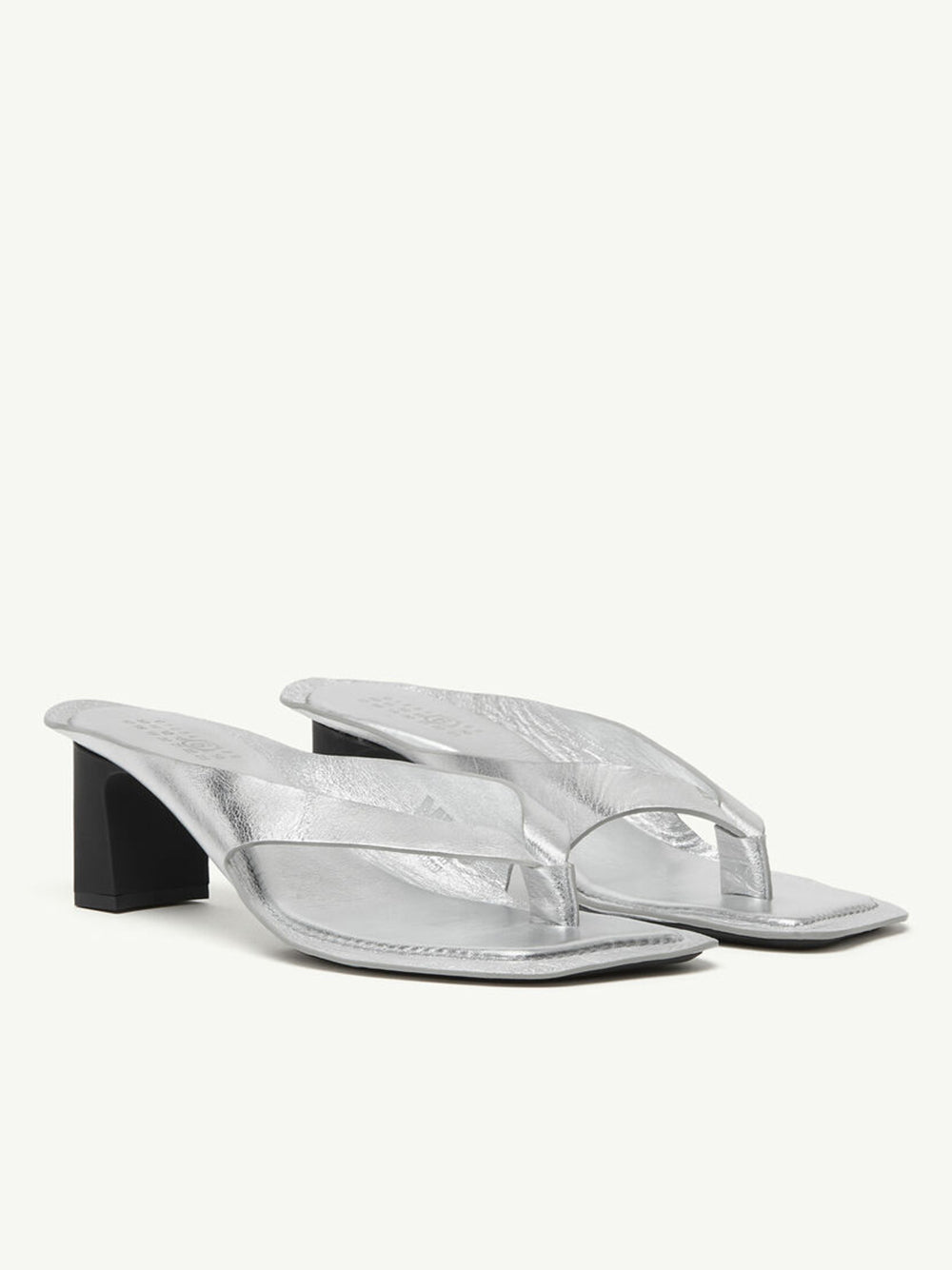 Anatomic leather flip-flop mule