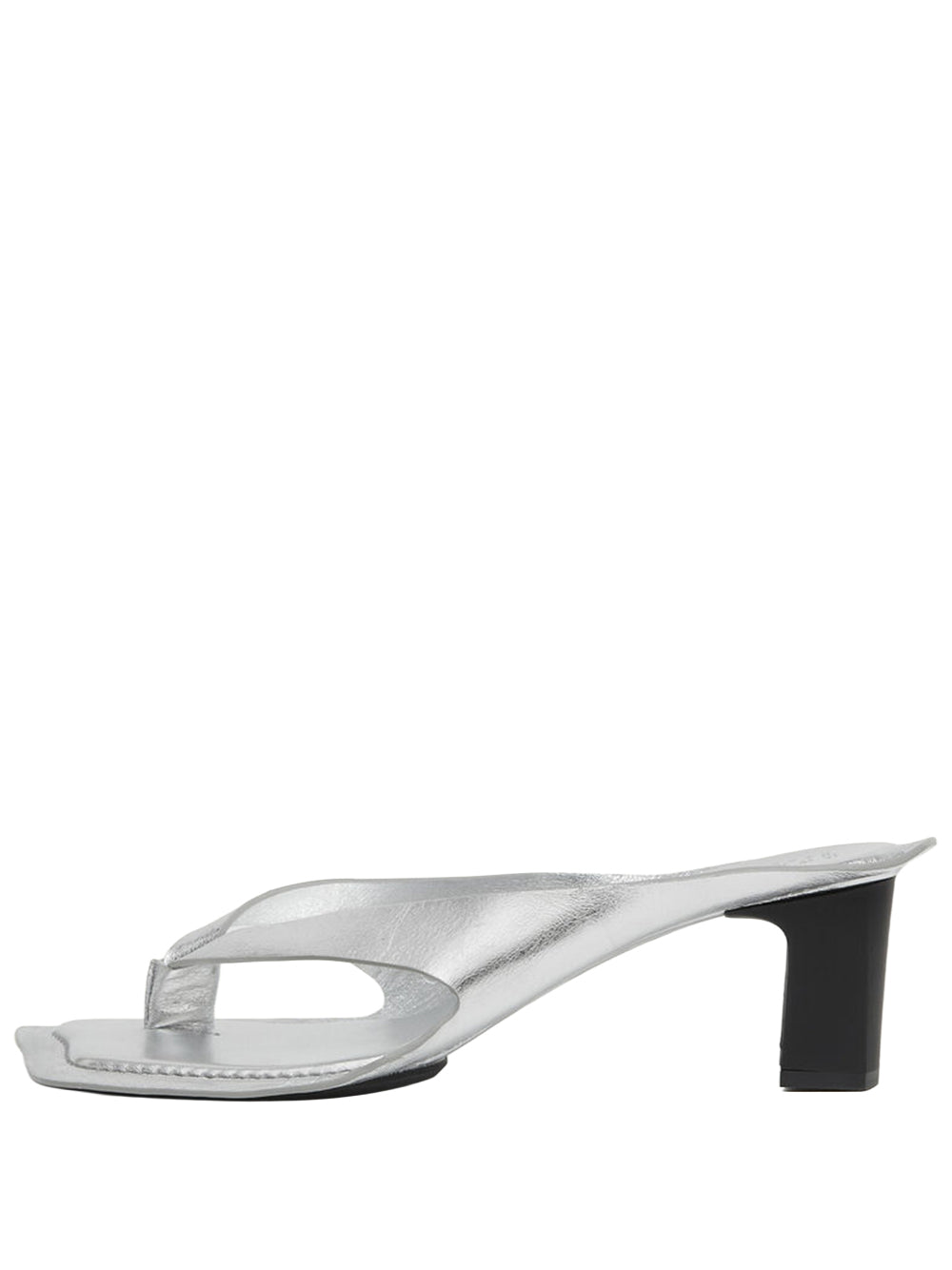 Anatomic leather flip-flop mule