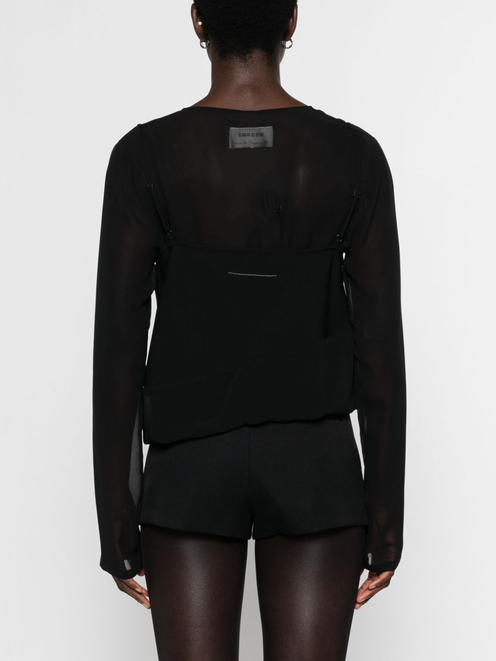 MM6 Maison Margiela-SHEER L/S TOP-