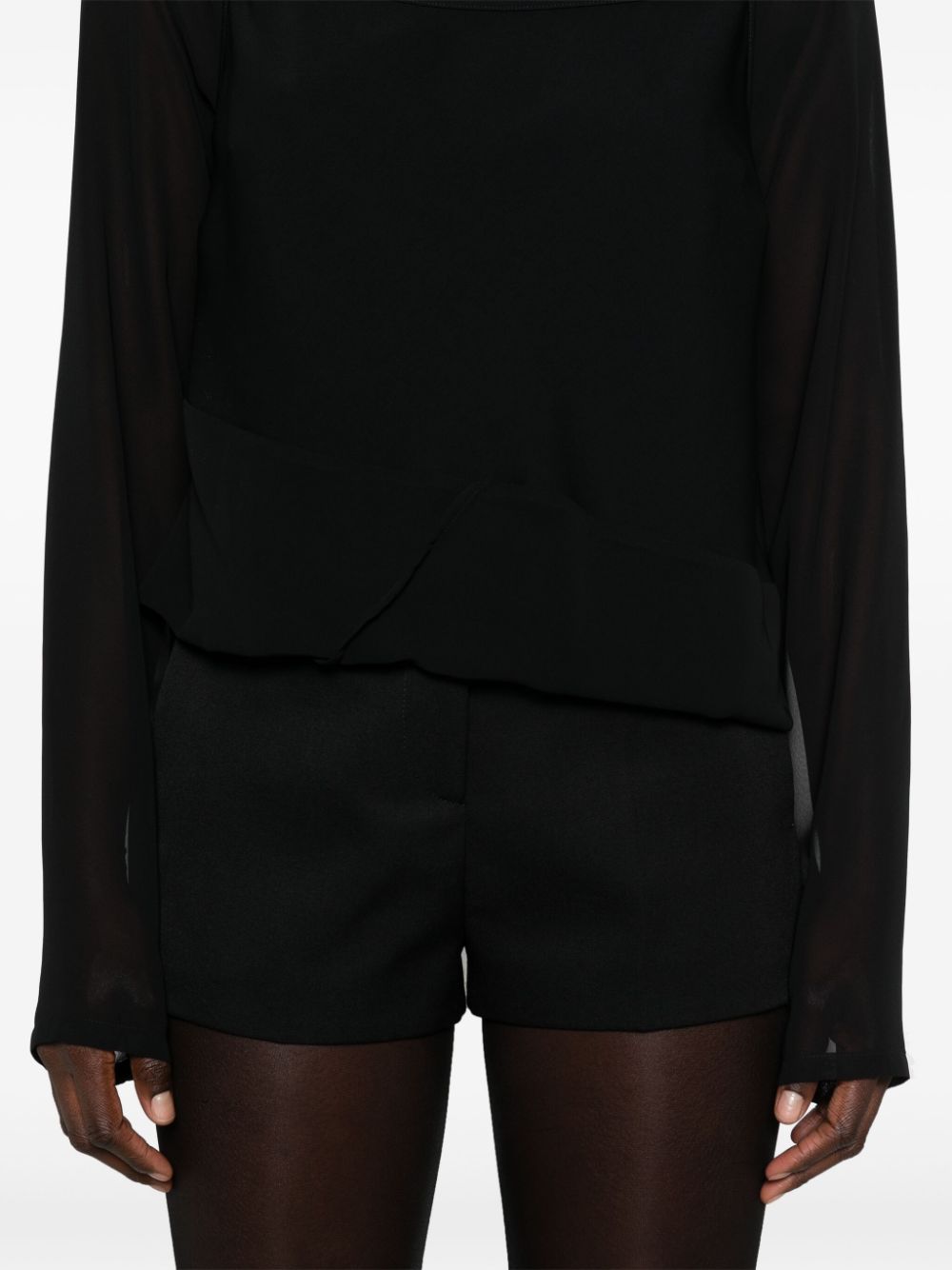 MM6 Maison Margiela-SHEER L/S TOP-