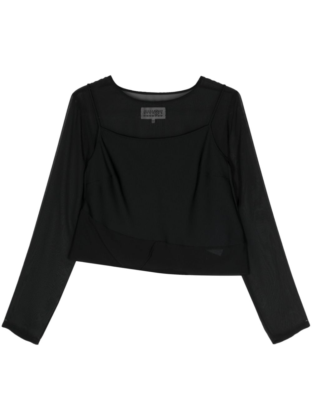 MM6 Maison Margiela-SHEER L/S TOP-