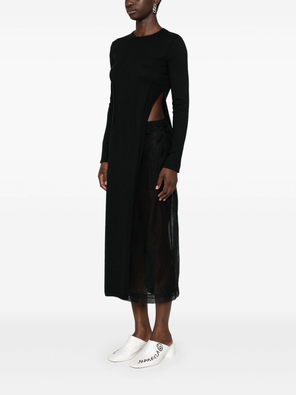 maison margiela midi dress Maison Margiela Semi-Sheer Midi Dress