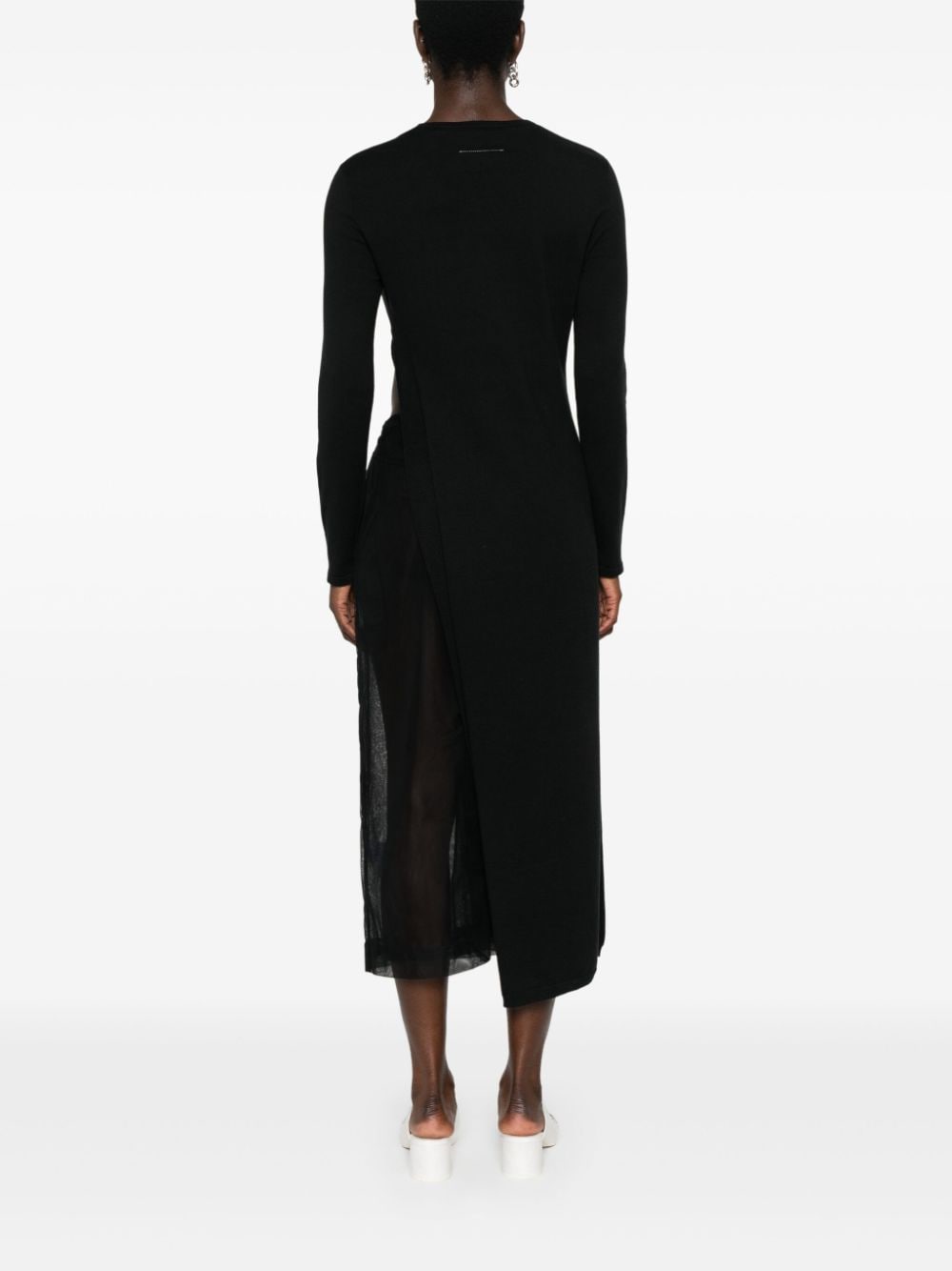 MM6 Maison Margiela-SIDE CUT MIDI DRESS-