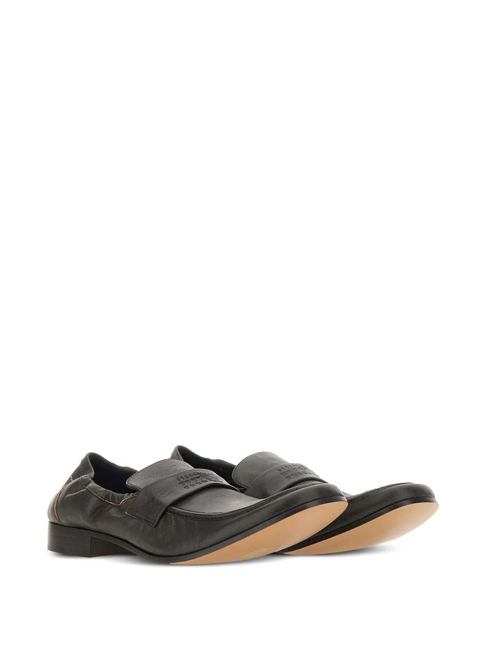 MM6 Maison Margiela-swing-toe leather loafers-