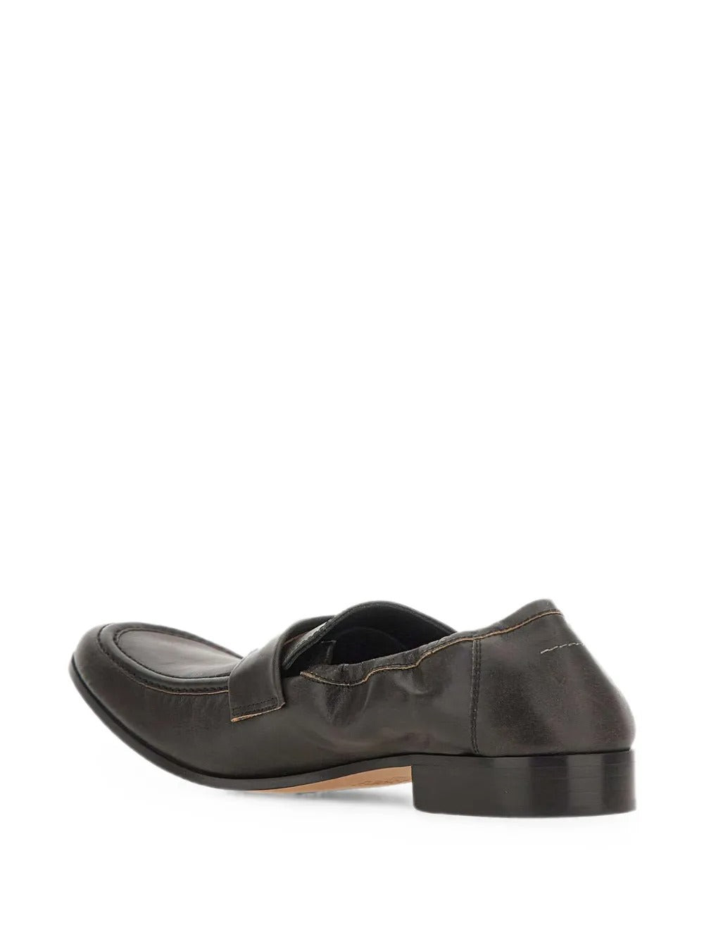 MM6 Maison Margiela-swing-toe leather loafers-