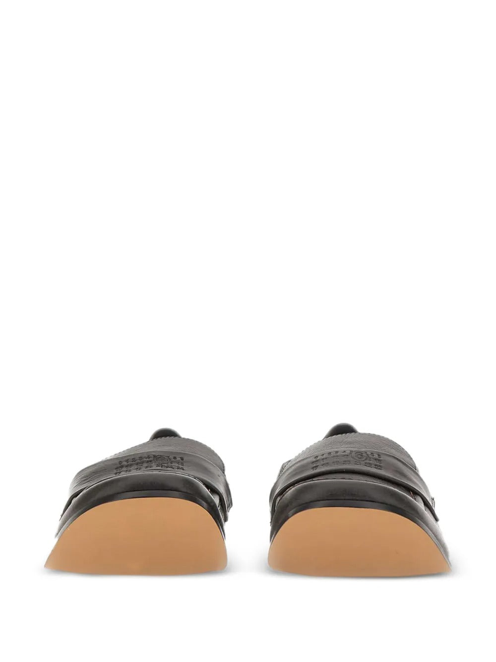 MM6 Maison Margiela-swing-toe leather loafers-