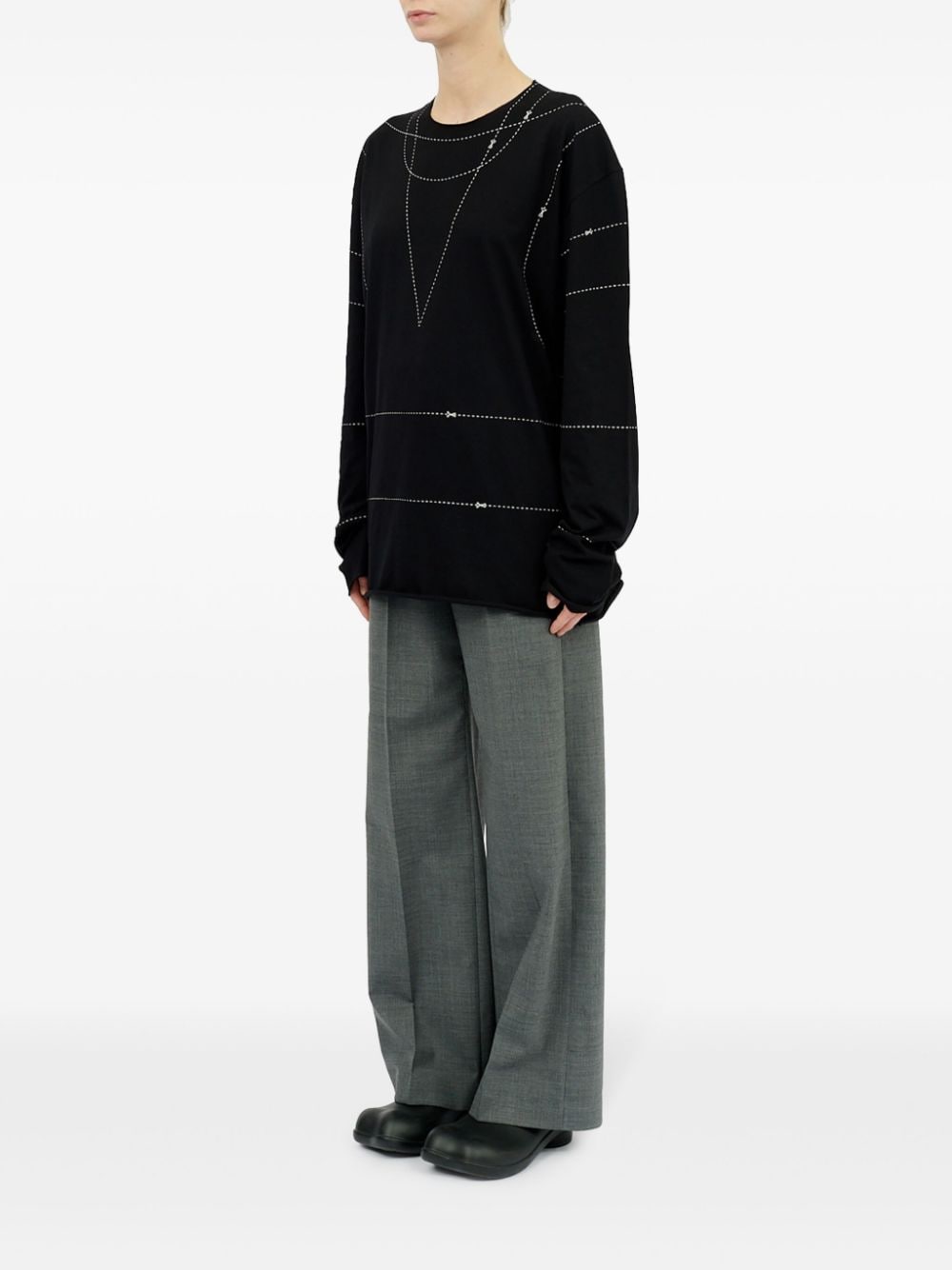 MM6 Maison Margiela-TAILOR CHALK L/S TOP-