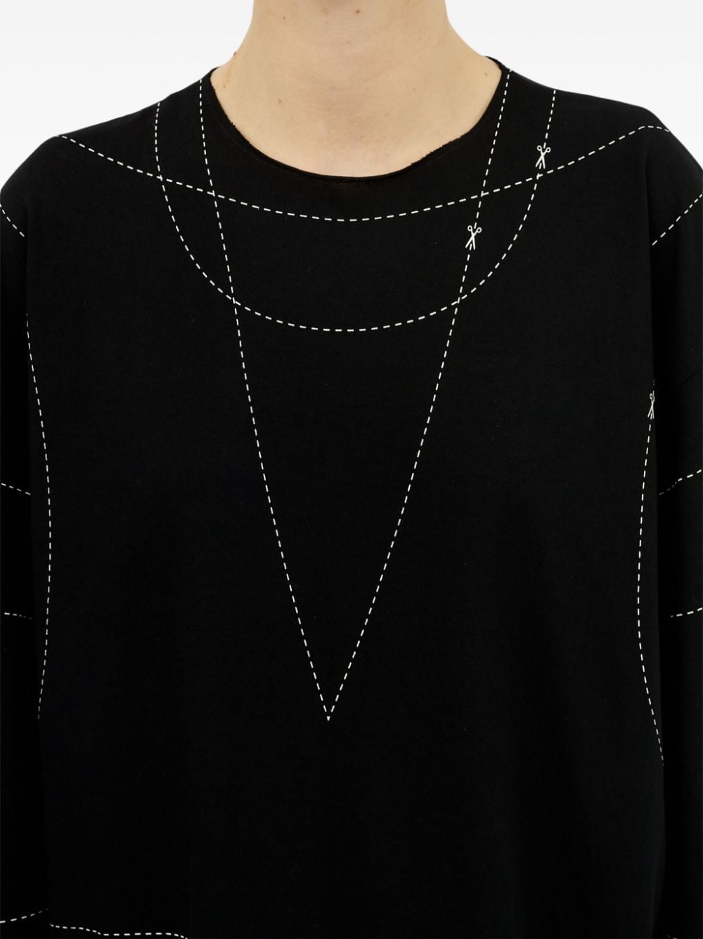 MM6 Maison Margiela-TAILOR CHALK L/S TOP-